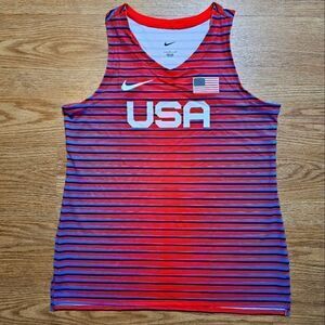 Nike Pro Elite 2023 Olympic Team USA Track Running Singlet Women's L AO8752-602